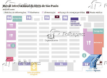 Mapa da Bienal Internacional do Livro de So Paulo