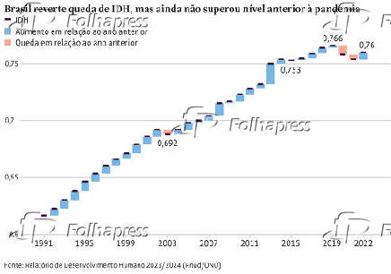 Brasil reverte queda de IDH, mas ainda no superou nvel anterior  pandemia