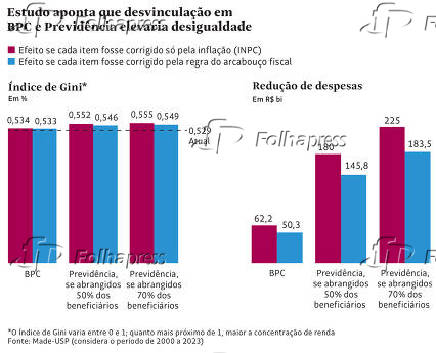 Estudo aponta que desvinculao em BPC e Previdncia elevaria desigualdade