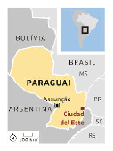 Mapa do Paraguai