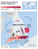 Regies que produzem vinho na Inglaterra