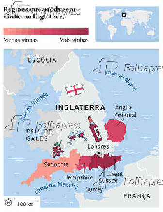 Regies que produzem vinho na Inglaterra