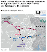 Onde sero os prticos de cobrana automtica na Raposo Tavares, Castelo Branco e vias que fazem parte da concesso