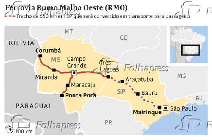 Ferrovia Rumo Malha Oeste ser convertida para transporte de passageiros