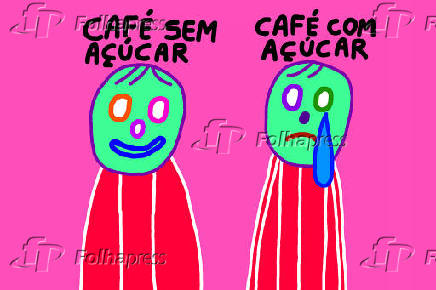 Charge - 'Caf com ou sem acar'