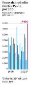 Focos de incndio em So Paulo por ano