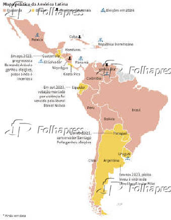 Mapa poltico da Amrica Latina