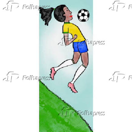 Ilustrao sobre a jogadora de futebol Marta