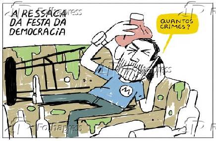 Charge - 'Apostas'A ressaca da festa da democracia'