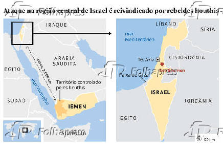 Ataque na regio central de Israel  reivindicado por rebeldes houthis