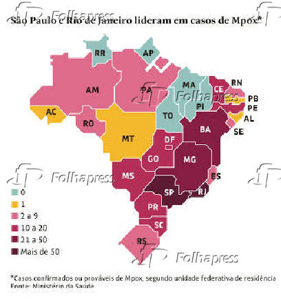 So Paulo e Rio de Janeiro lideram em casos de Mpox