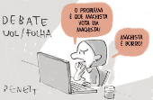 Charge - 'Debate UOL/Folha'