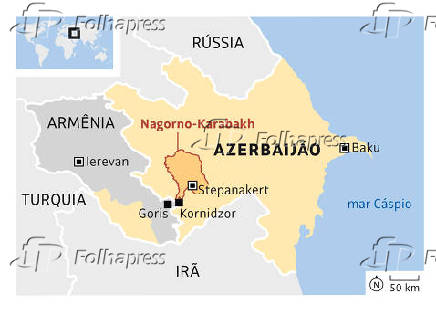 Mapa do Azerbaijo