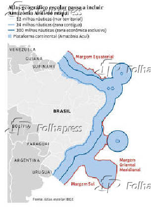 Atlas geogrfico escolar passa a incluir Amaznia Azul no mapa