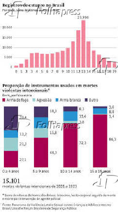 Registros de estupro no Brasil