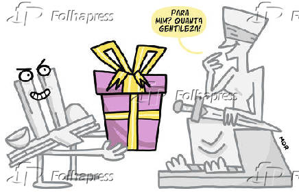 Charge - 'Congresso e Esttua da Justia do STF'