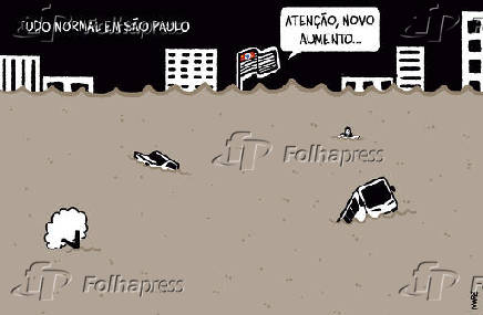 Charge - 'Tudo normal em So Paulo'