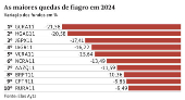 As maiores quedas de fiagro em 2024