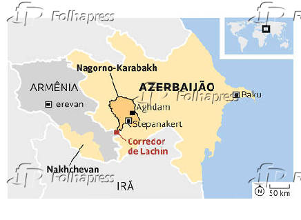 Mapa do Azerbaijo