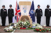 Memorial stone dedicated to police Sergeant Ratana killed in Croydon police station in 2020