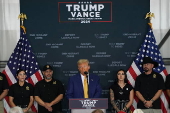 Republican Presidential Candidate Donald J. Trump Speaks to the Press in Austin, Texas