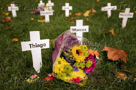 Homenagem s vtimas do desastre ambiental ocorrido em Mariana