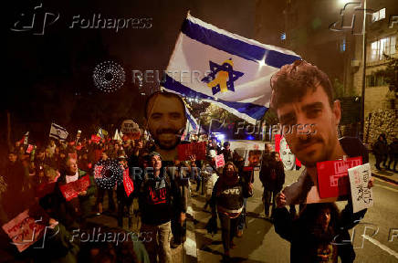 Protest march in support of the hostages kidnapped during the deadly October 7, 2023 attack by Hamas, in Jerusalem