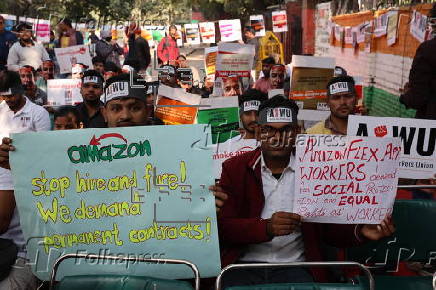 Amazon India workers protest to demand better wages and working conditions