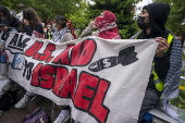 Pro-Palestinian college students demonstrate at George Washington University
