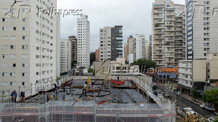 Prdio em construo na Vila Nova Conceio, em So Paulo 