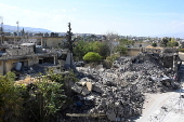 Damage following Israeli airstrikes near ancient ruins of Baalbek, Lebanon