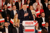 Historian Karol Nawrocki is announced as Poland's main opposition party Law and Justice (PiS) candidate for a presidential election in 2025