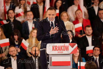 Historian Karol Nawrocki is announced as Poland's main opposition party Law and Justice (PiS) candidate for a presidential election in 2025