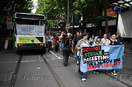 'School Strike for Palestine' march in Melbourne