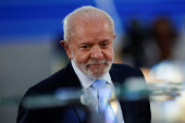 Brazil's President Luiz Inacio Lula da Silva attends the opening of the National Construction Industry meeting at the headquarters of the Brazilian National Confederation of Industry (CNI) in Brasilia