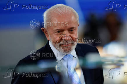 Brazil's President Luiz Inacio Lula da Silva attends the opening of the National Construction Industry meeting at the headquarters of the Brazilian National Confederation of Industry (CNI) in Brasilia