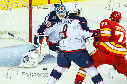 NHL: Columbus Blue Jackets at Calgary Flames