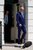 U.S. President Joe Biden departs the White House in Washington