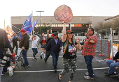FILE PHOTO: Supporters of U.S. President Donald Trump gather at a ?Stop the Steal? protest in Phoenix