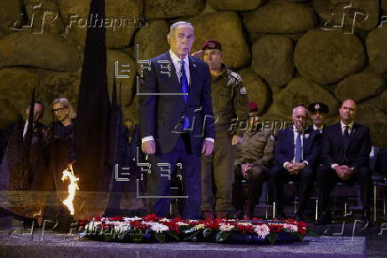 Ceremony marking Israel's Holocaust Remembrance Day in Jerusalem