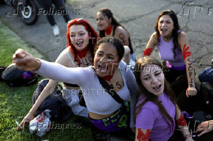 Protest to mark the International Day for the Elimination of Violence Against Women, in Bogota