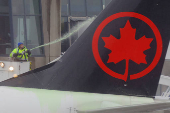 FILE PHOTO: Air Canada plane at Logan Airport in Boston, Massachusetts,