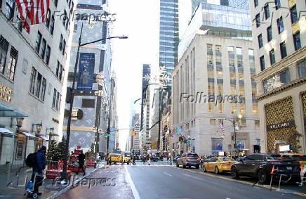 Vspera de natal na cidade de nova york.