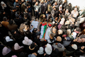 Funeral of Palestinians killed by an Israeli air strike in Jenin camp