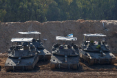 Israeli military activity near the Israel-Gaza border in southern Israel