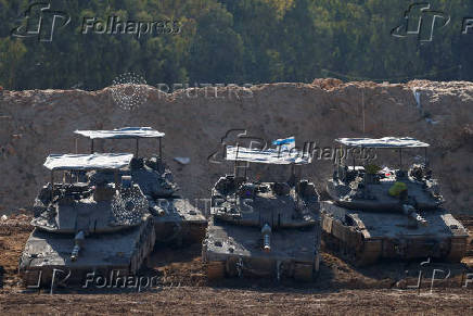 Israeli military activity near the Israel-Gaza border in southern Israel