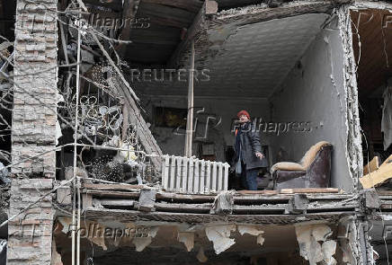 Aftermath of a Russian missile strike in Zaporizhzhia