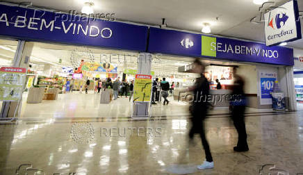 FILE PHOTO: A general view of a Carrefour supermarket in Sao Paulo