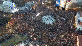 Anti-government protest following the Novi Sad railway station disaster, in Belgrade