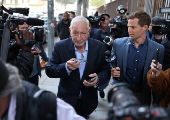 Members of Jose and Kitty Menendez?s family meet with District Attorney Hochman to press for the resentencing of Erik and Lyle Menendez's first-degree murder convictions, in Los Angeles